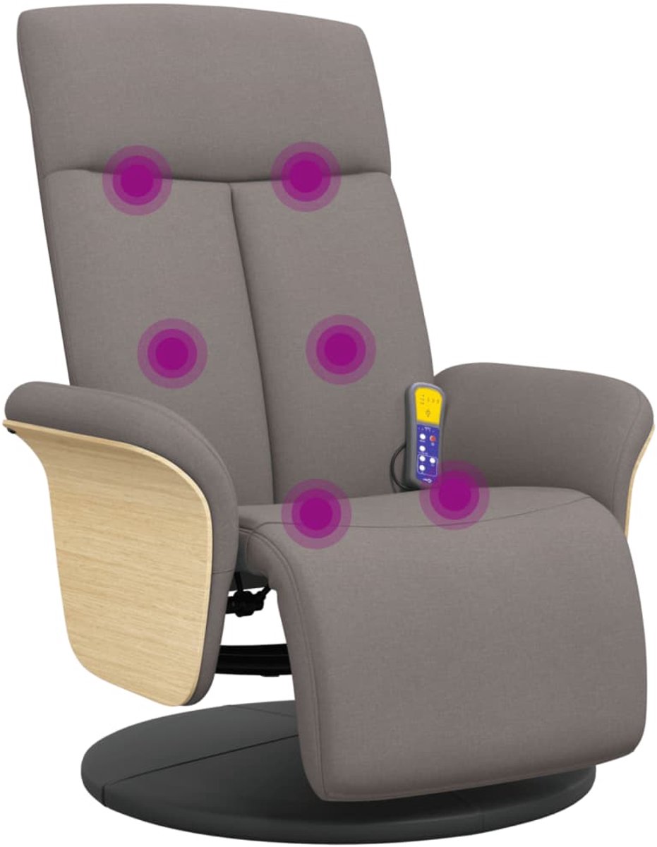 Massagestoel Relaxfauteuil Elektrisch Taupe 1 Persoon - Massagestoel - €327,95