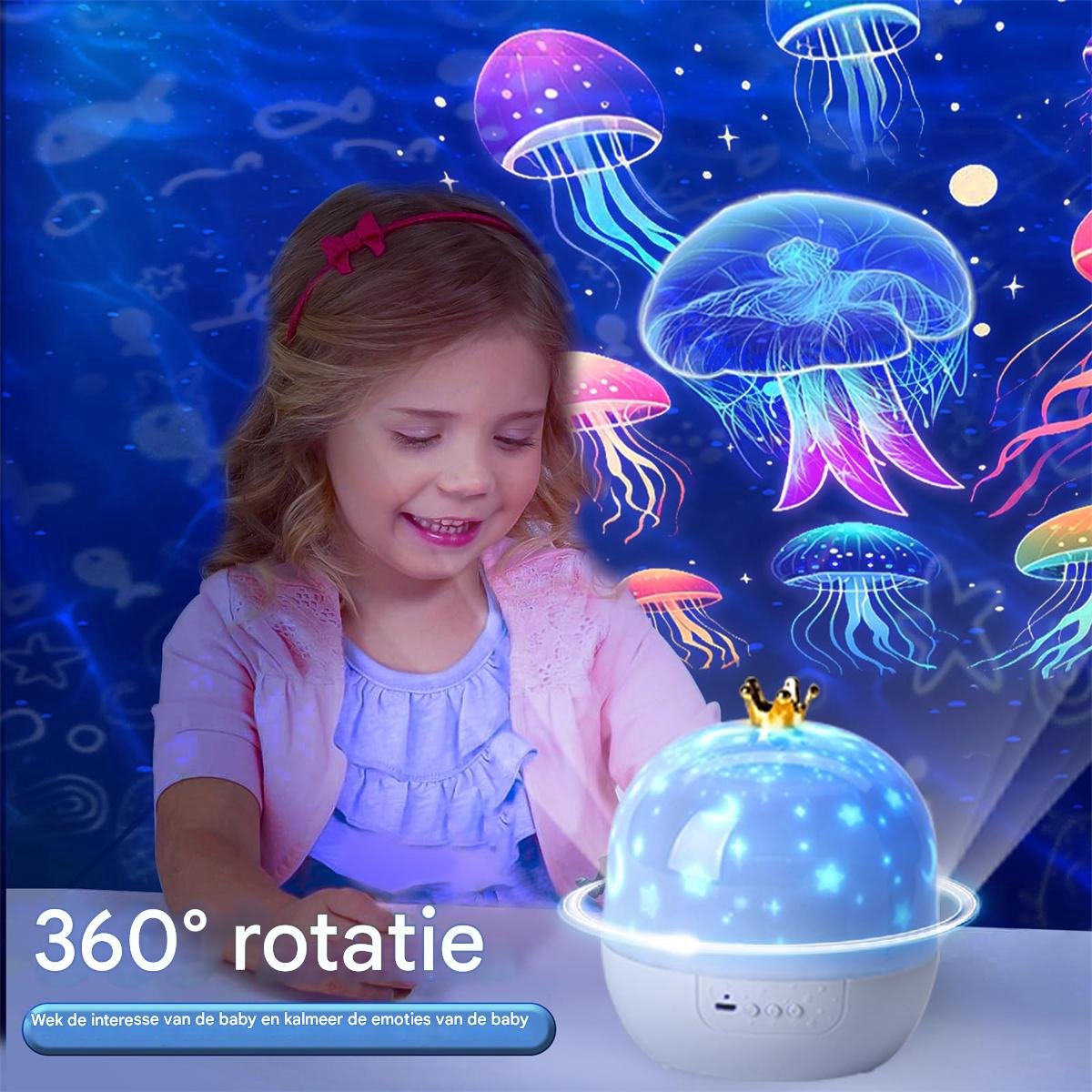 Ynkkvre -Sterrenprojector Nachtlamp voor Kinderen – 21 Projectiefilms – LED Sterrenhemel & Oceaan Projector – USB Oplaadbaar – Met Rotatie & Meerdere Lichtstanden – Ideaal Cadeau – foto 6