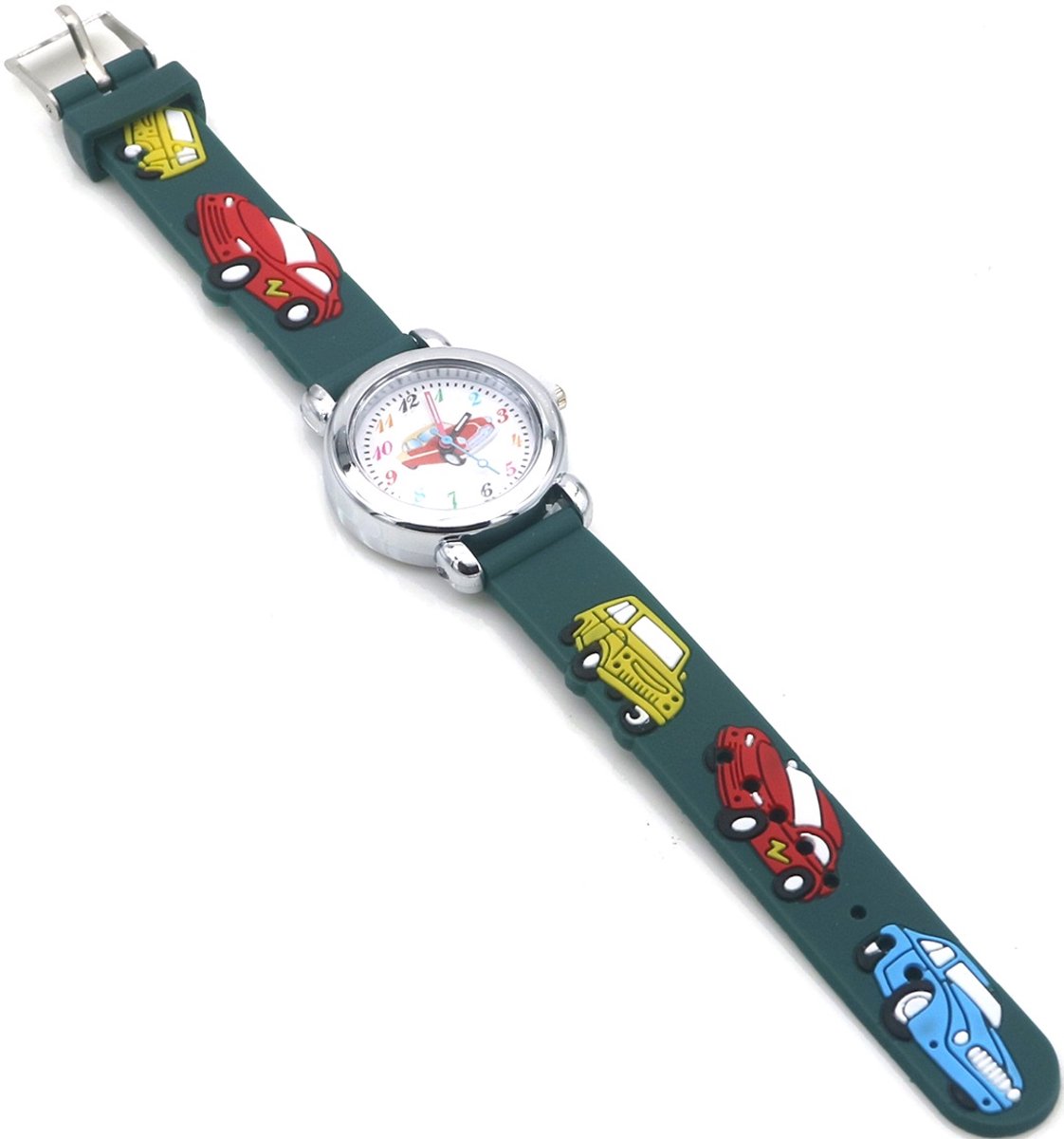 Kinderhorloge - quartz - auto’s - groen