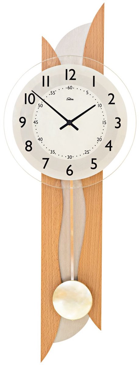 SELVA quartz slinger wandklok beuken Germering