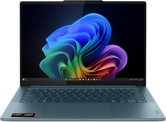 Lenovo Yoga Pro 7 14ASP10 Copilot+ PC AMD Ryzen AI 9 365 Laptop 36,8 cm (14.5") 3K 32 GB LPDDR5x-SDRAM 1 TB SSD Wi-Fi 7 (802.11be) Windows 11 Home Engels Blauwgroen - Lenovo - Hoofdafbeelding