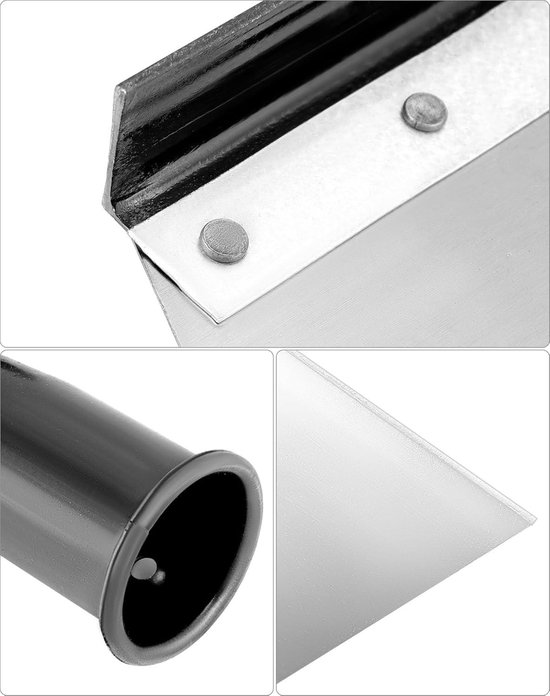 Vloerschraper 300mm - Breed inzetbare schep voor in de tuin, ijskrabben en verfkrabben - Met ergonomisch handvat - Gemaakt van sterk mangaanstaal met breed schraapblad - Duurzaam en effectief gereedschap voor in huis en tuin van Merkloos	 — afbeelding 3