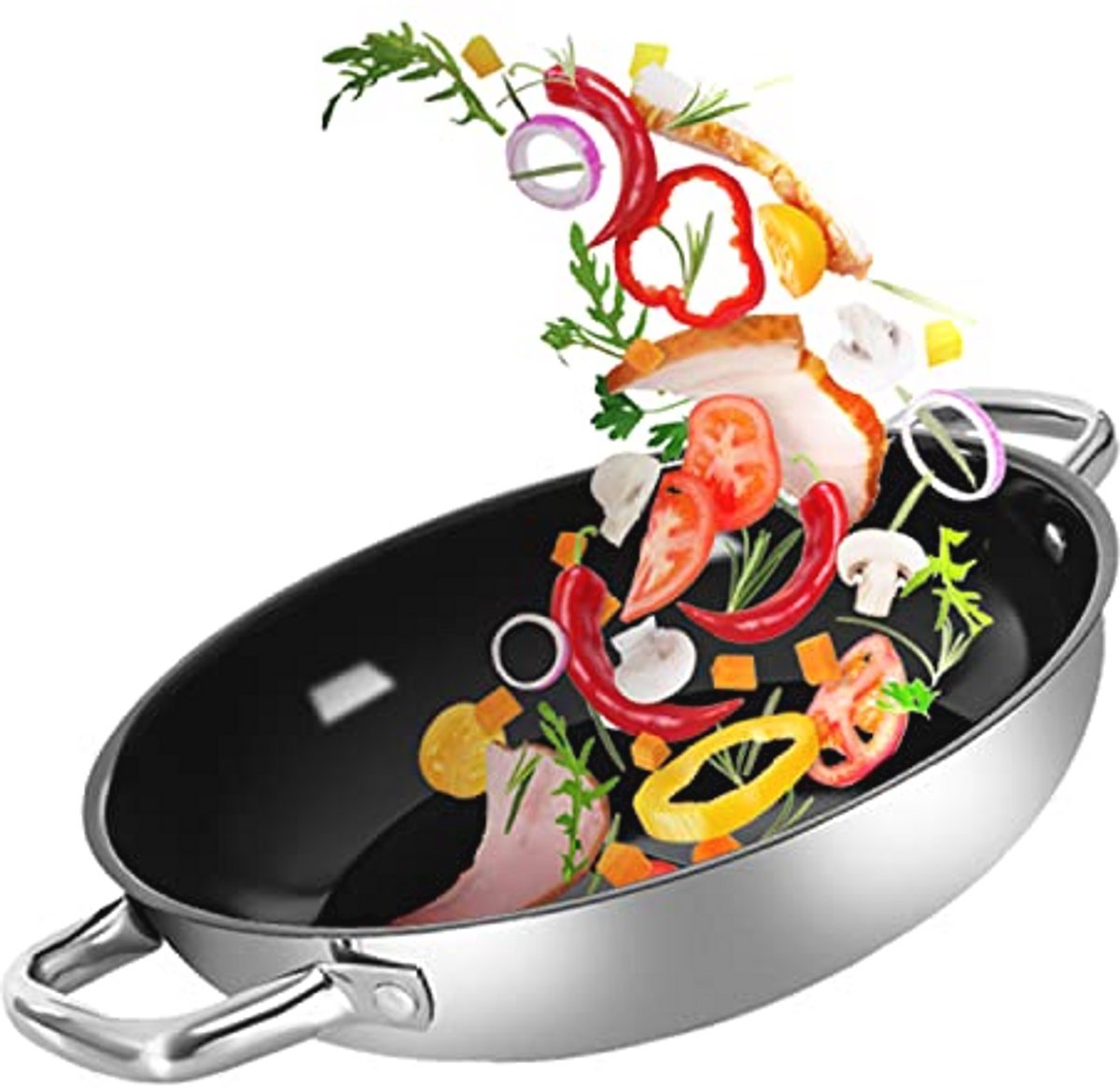 Serviesschaal Ø 28 cm met keramische coating - Geschikt voor inductie en oven