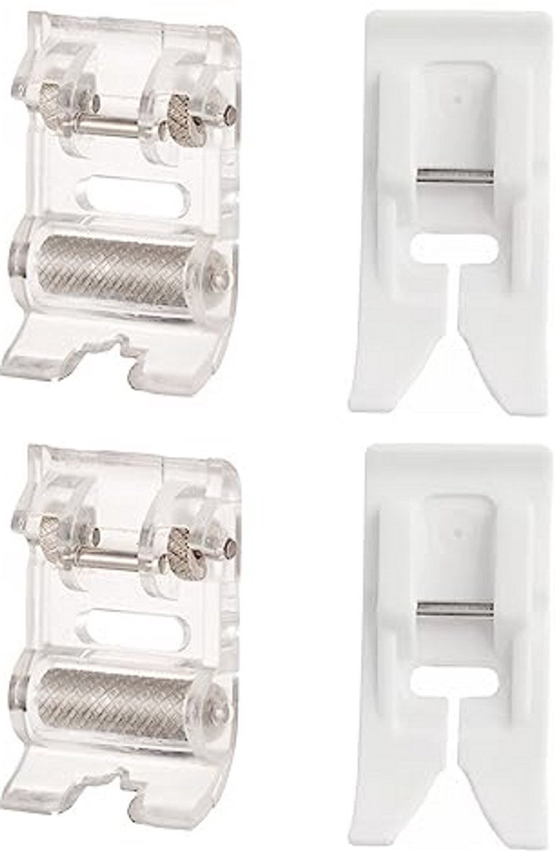 Rollerpersvoet voor naaimachine - Set van 4, speciaal voor leer en kunststoffen