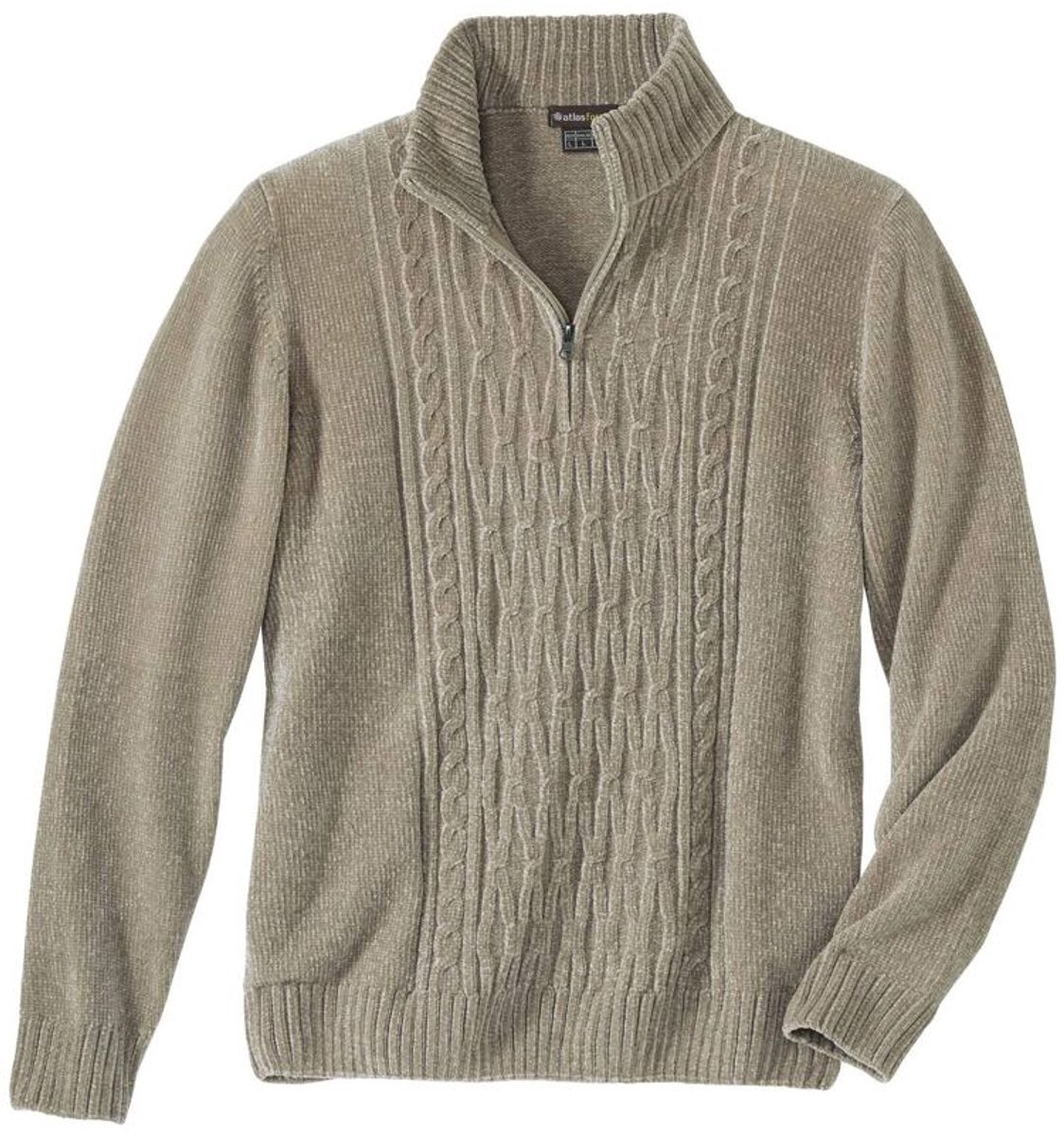 ATLAS FOR MEN - Schipperstrui van chenilletricot - Heren - Verkrijgbaar in grote maten - L