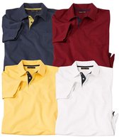 ATLAS FOR MEN - Set van 4 polo's SportWear - Heren - Verkrijgbaar in grote maten - XL