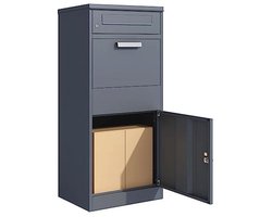 Freestanding Parcel Mailbox Anthracite 50x37x112cm – Secure and Spacious Delivery Box