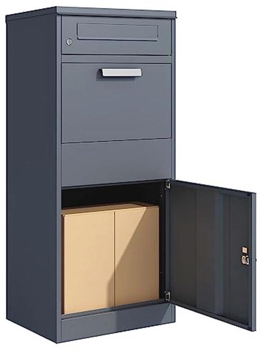 Freestanding Parcel Mailbox Anthracite 50x37x112cm – Secure and Spacious Delivery Box