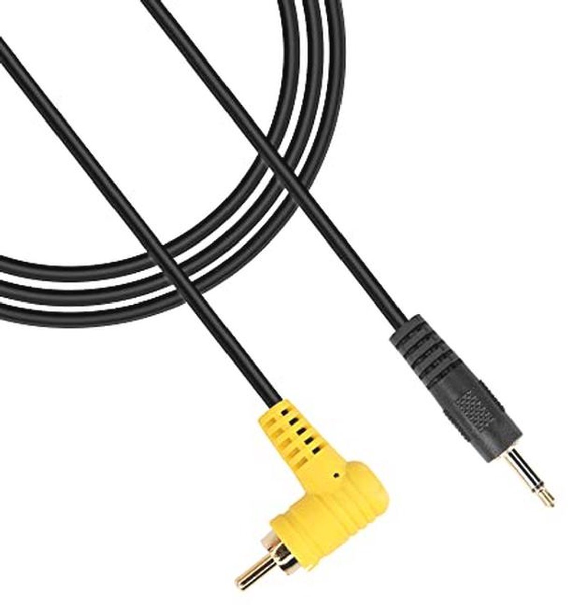 3,5 mm mono naar RCA kabel - 90 graden haakse audioconverter kabel voor luidsprekers en subwoofers (1,8 m)