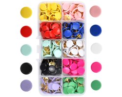 IMPERATORIS® Prikspelden - Ronde Kop-Spelden - Kaart Pushpins - Nagelspelden - Gekleurde Kop Punaises - Voor Doe-het-zelf Wandkaarten - Bulletin Board - Creatieve en Kleurrijke Prikspelden voor Hangtacks - 300 Stuks