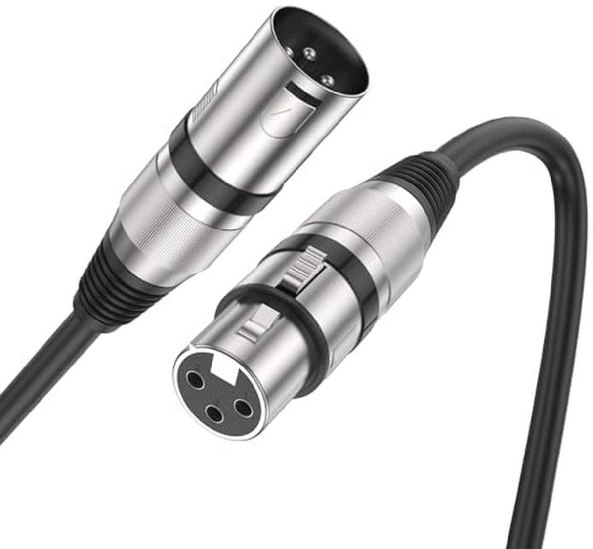 XLR Balanceerkabel microfoon 1 m met flexibele PVC-mantel voor mixer en PA-systemen