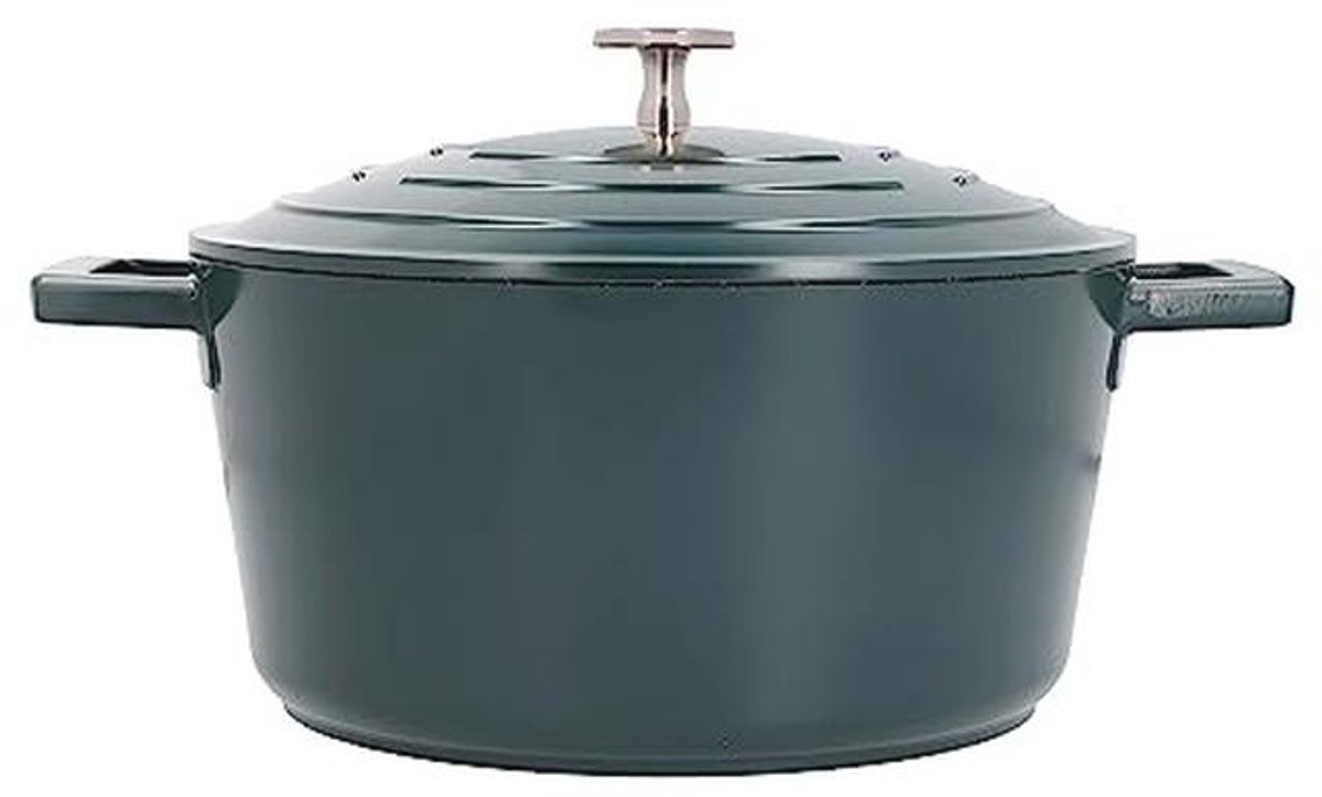 Lichte Braadpan met Deksel - 4L, Inductie en Ovenbestendig, Jagergroen