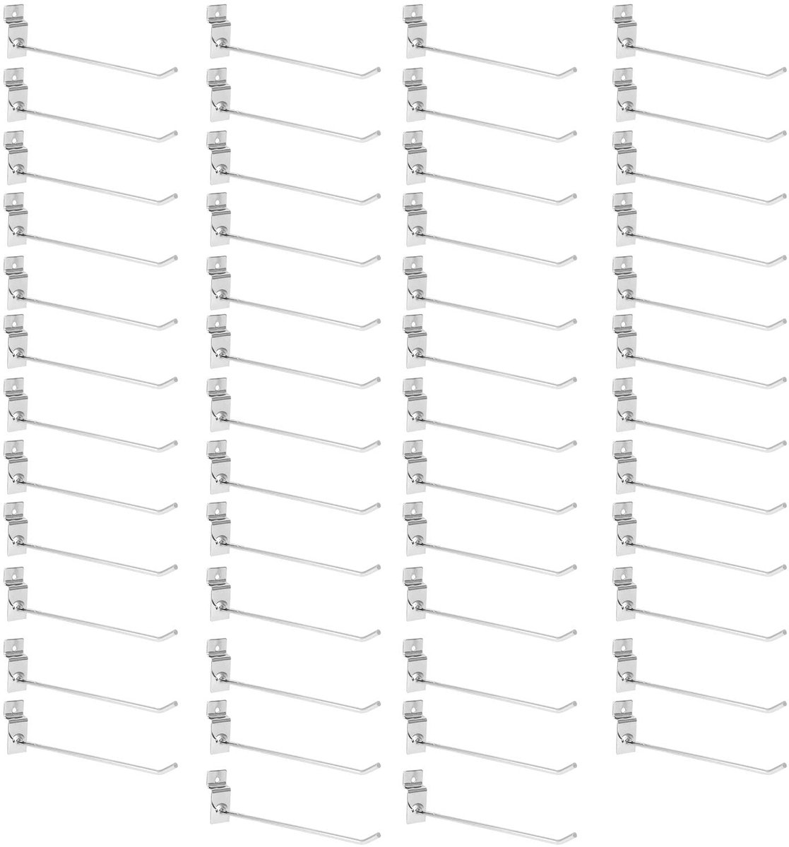 50 stuks plankhaak ijzer sterke platte punt prikbordhaak Latwall hanger, voor gereedschapspaneel organizer, supermarkt plankhaak, voor thuis gereedschap organizer