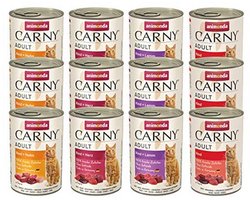 Animonda Carny Adult Mix I Kattenvoer, Natvoer, voor Volwassenen Katten, 12 Stuks (12 x 400 g)