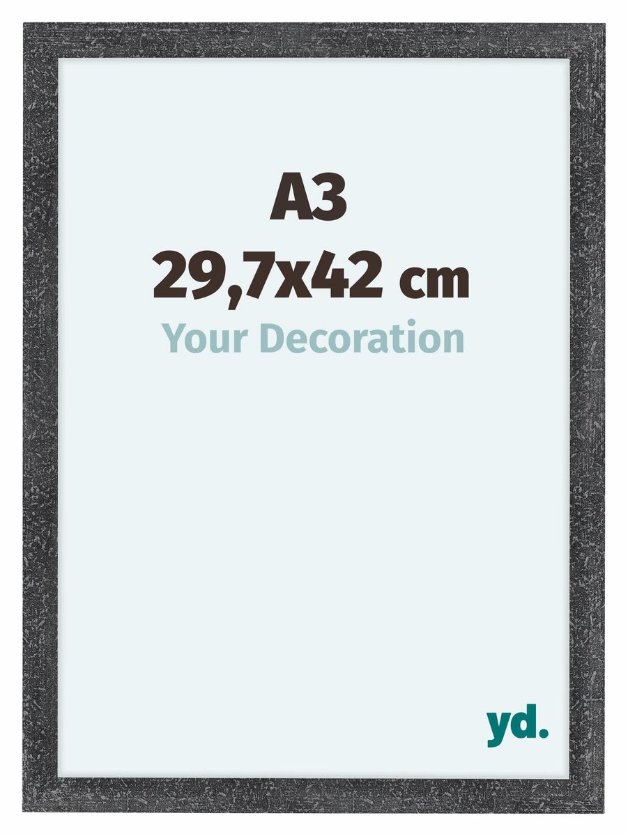yd. Your Decoration - Fotolijst A3 29,7x42 cm - MDF - Grijs Geveegd - Como