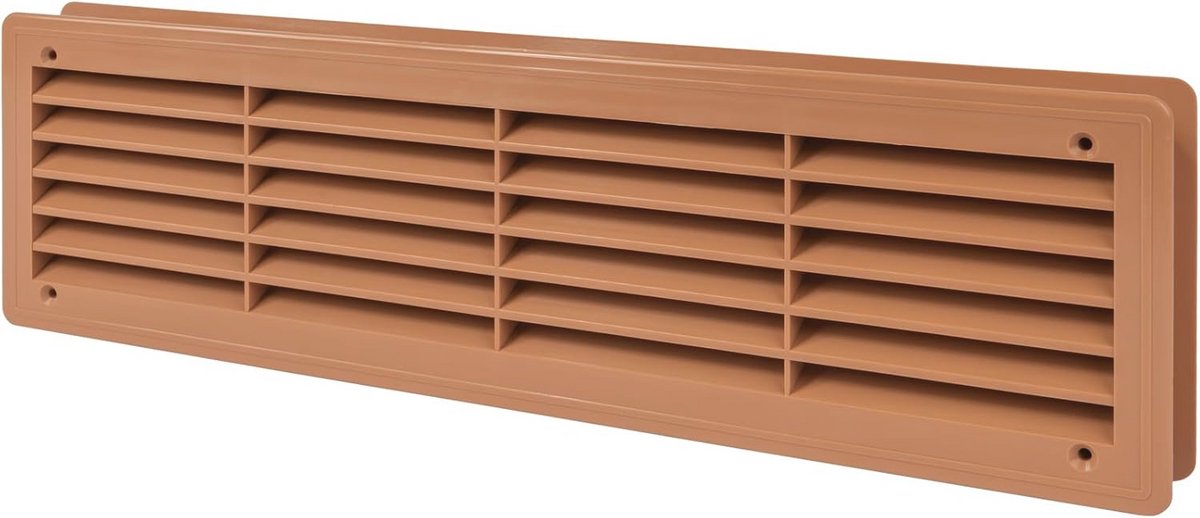 Deurventilatierooster 46 x 13,5 cm - Ventilatie voor Badkamer, Kast, en Garage in Bruin