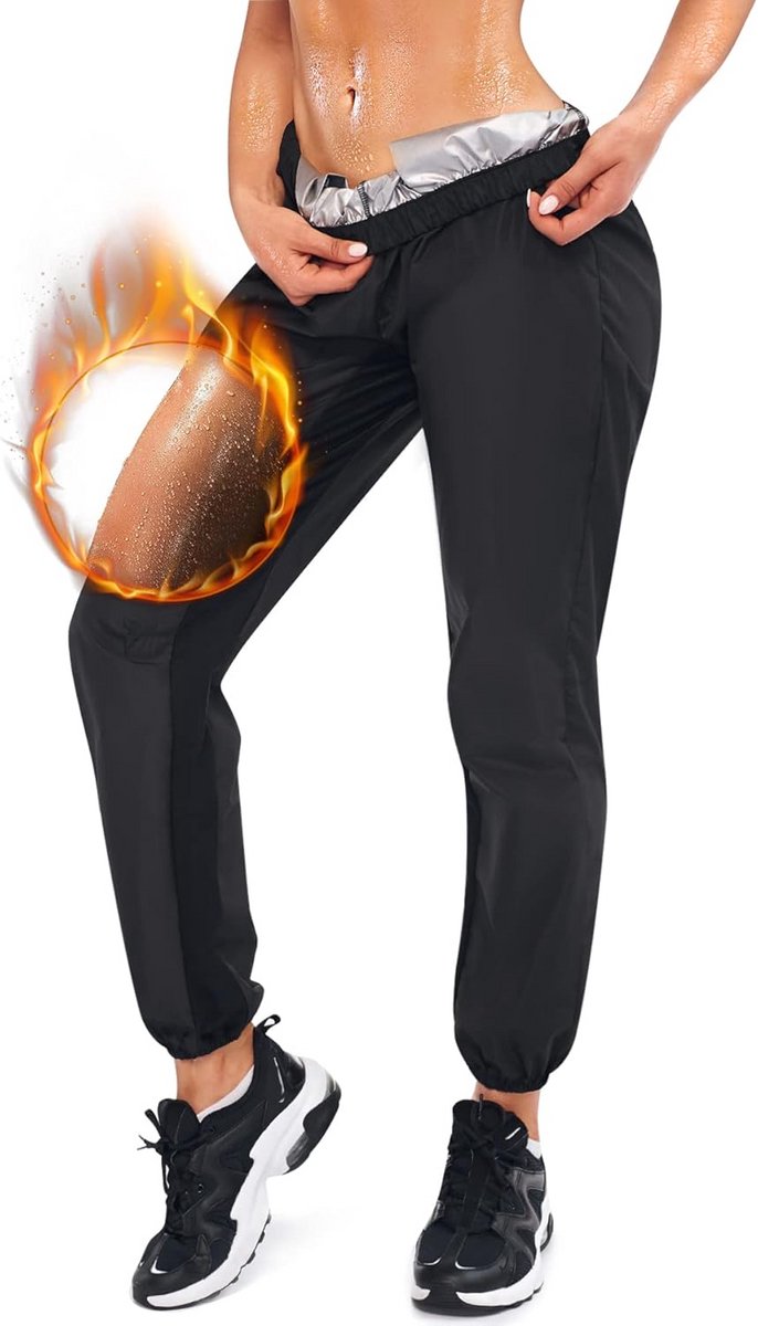 Dames Sauna Joggingbroek Hoge Taille Trainingsbroek voor Fitness en Gewichtsverlies