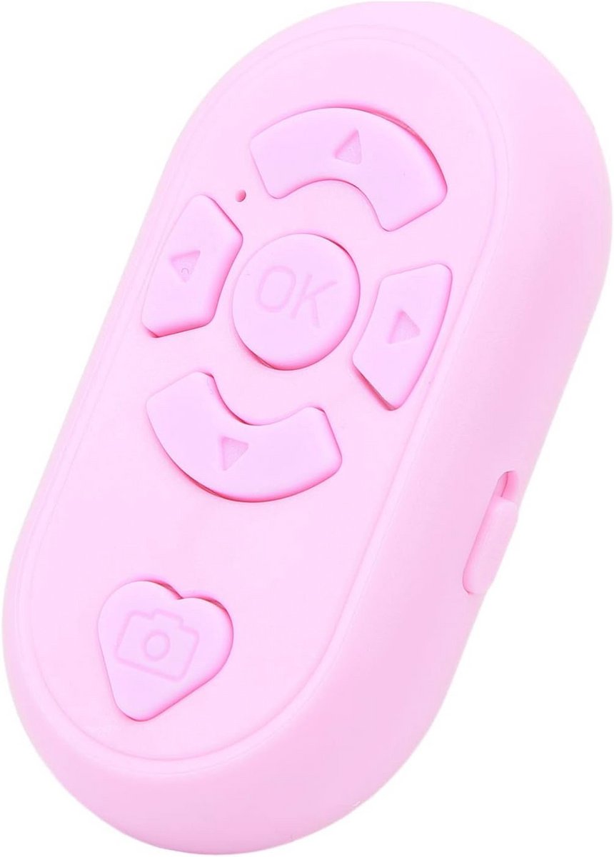 Bluetooth Page Turner en Afstandsbediening voor Selfies - Voor IOS en Android (Roze)