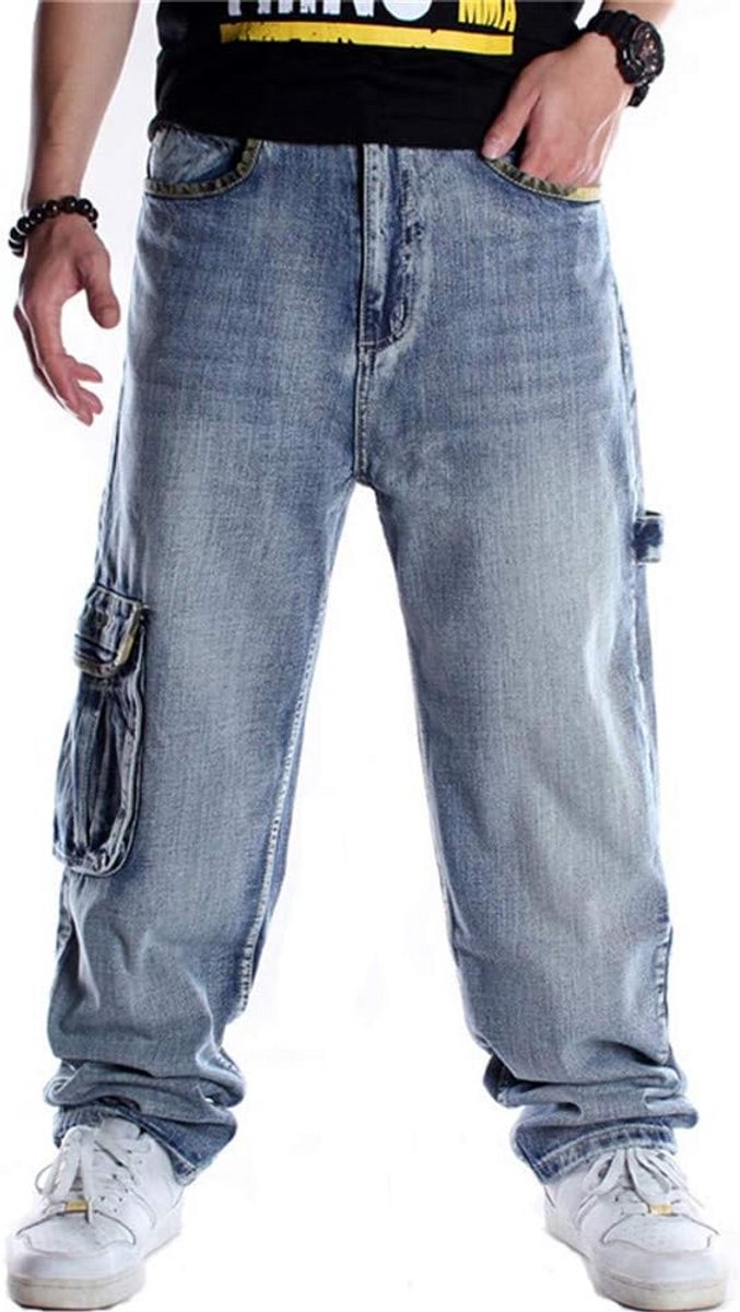 Losse Hippie Stijl Jeans voor Heren - Baggy Skater Broek