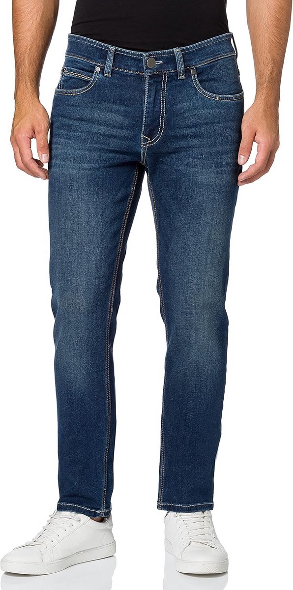 Comfortabele Heren Spijkerbroek Modern Fit Stretch Denim Stof