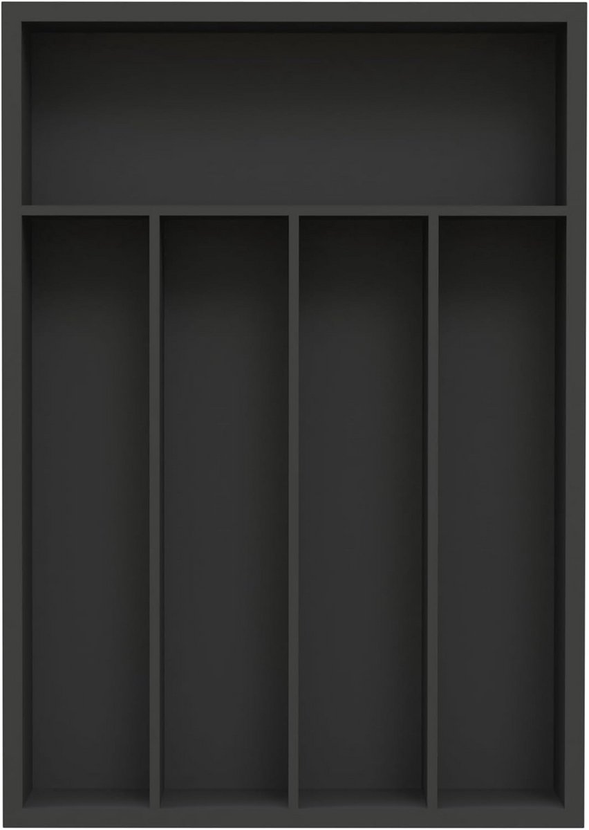 Bamboe Keuken Lade Organizer - 5 Slots Bestek Tray en Gebruiksvoorwerp Houder