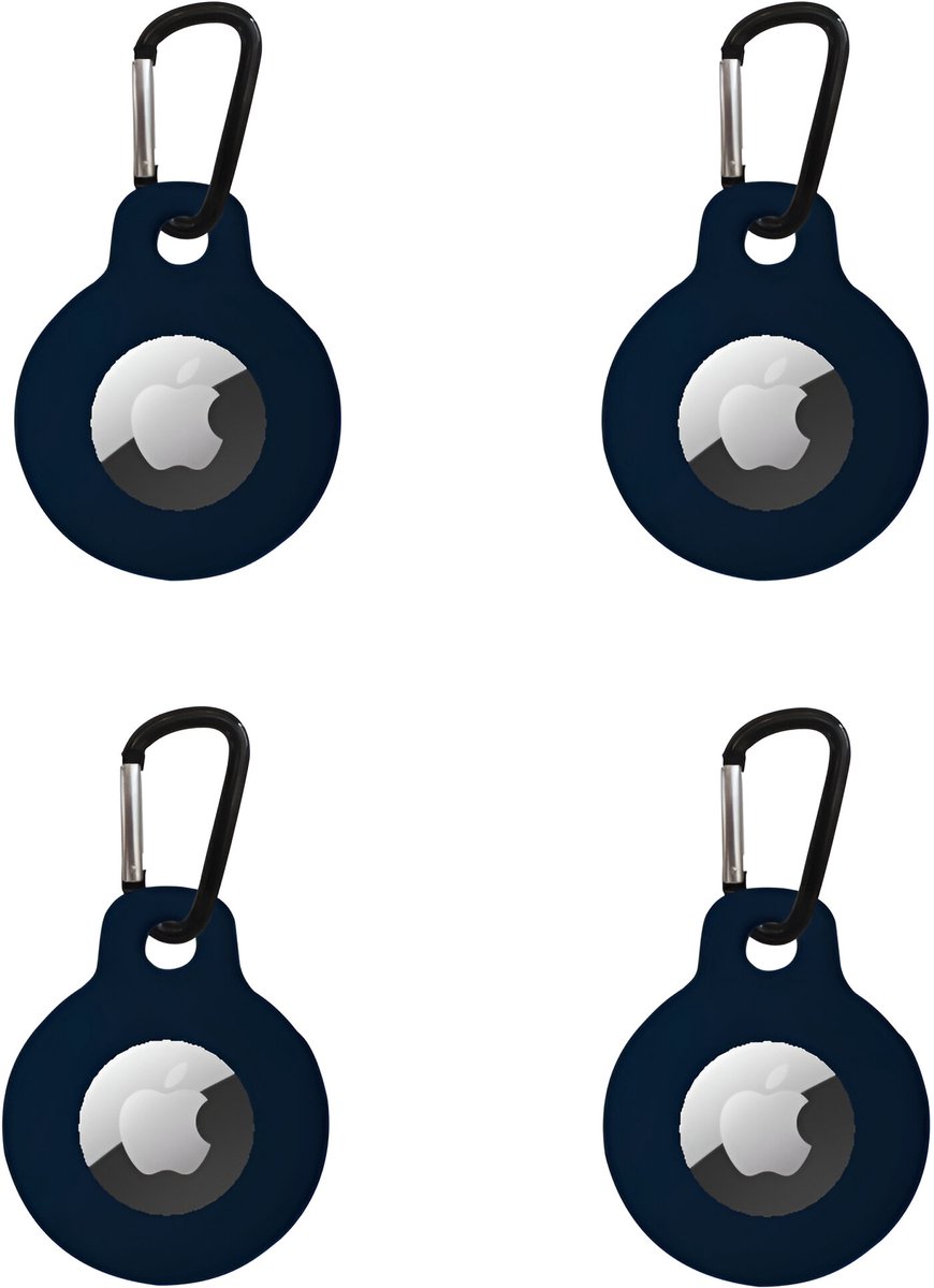 Studio Air® AT2 Airtag Sleutelhanger 4 pack - Royal Blue - Krasbestendig, wasbaar en stofwerend hoesje - Ideale Apple Airtag houder
