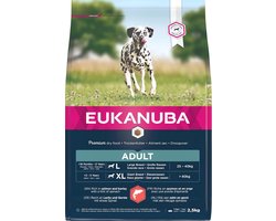 Eukanuba Droogvoer voor grote volwassen honden, rijk aan zalm en gerst, 2,5 kg