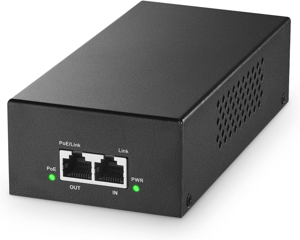 90W Gigabit PoE+ Injector met Plug & Play Functie voor IP-camera's en AP's