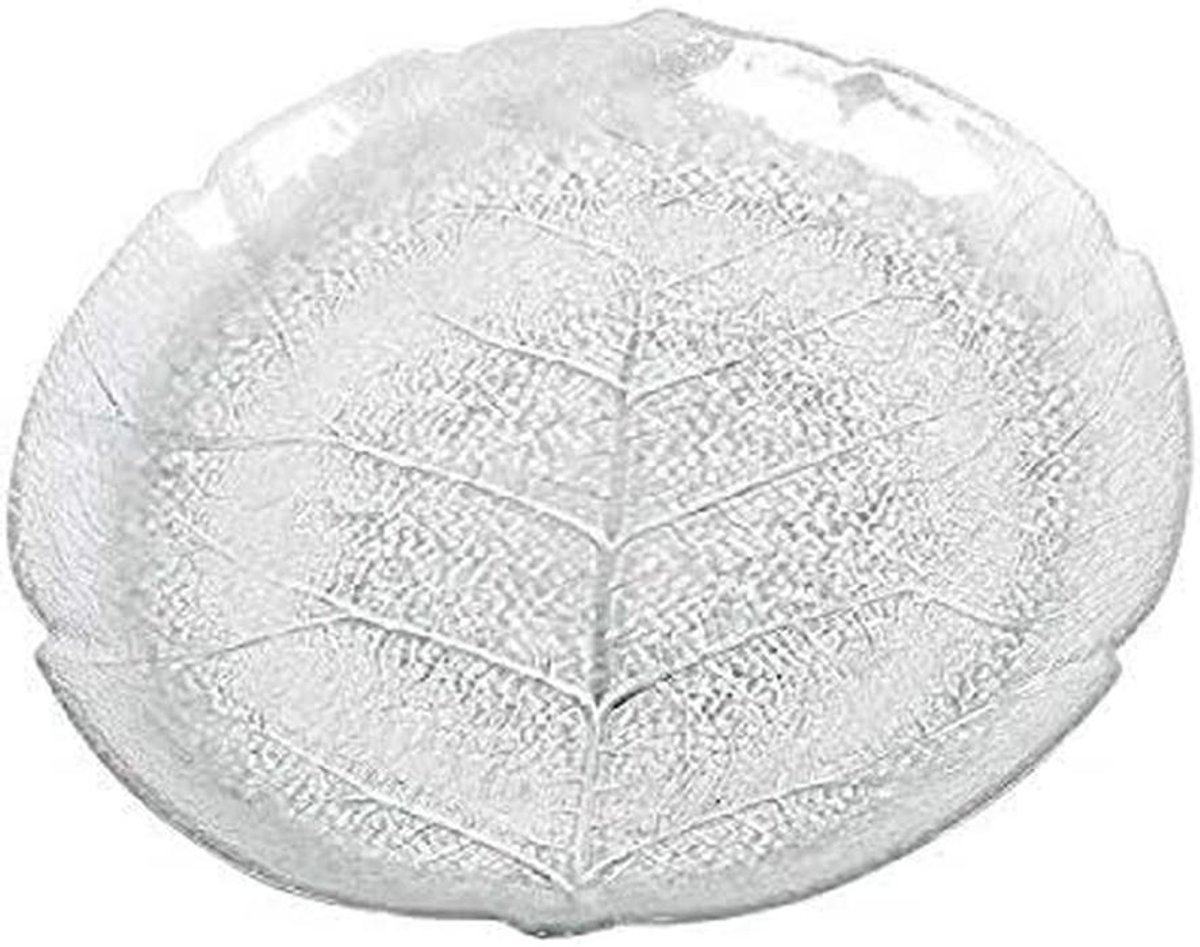 Set Glas Borden en Schalen met Bladmotief Gehard Glas
