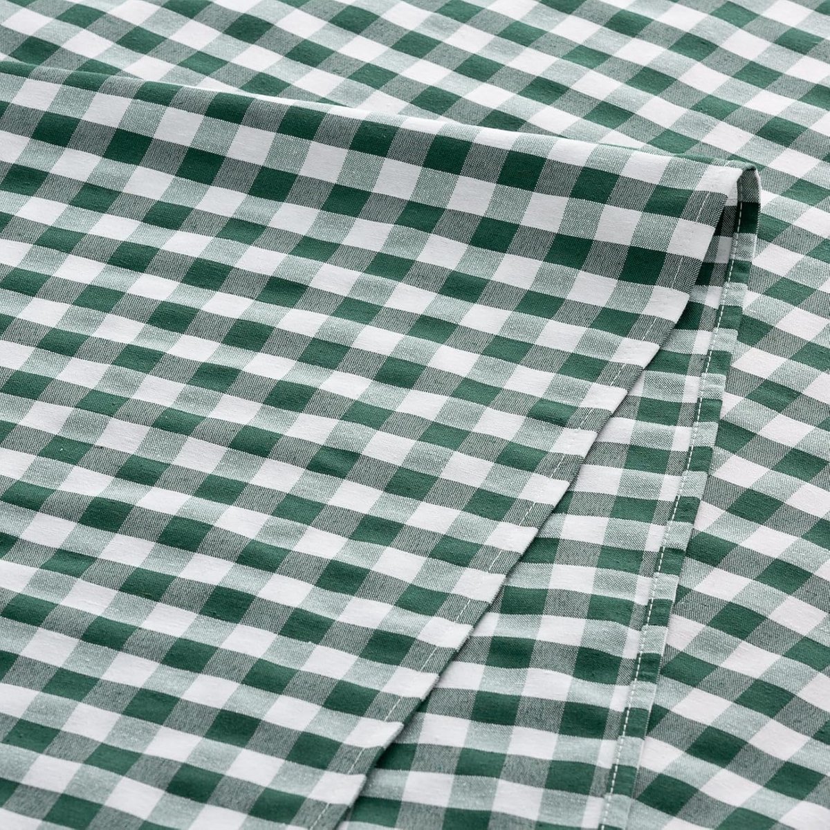 Vlekafstotend rond tafelkleed met Vichy-ruitpatroon - 160 x 160 cm, groen