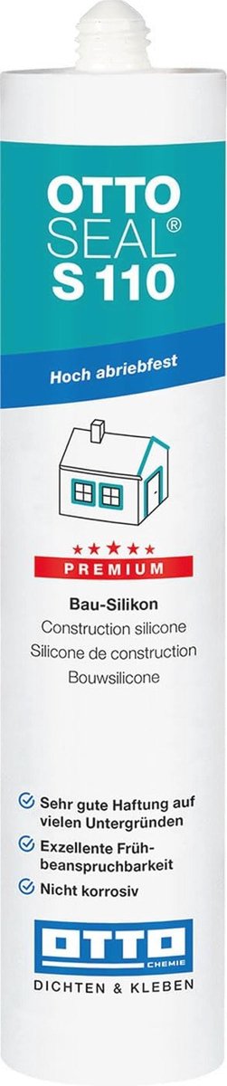 Premium Bouwsiliconen 310 ml - Transparant en Slijtvast voor Glaselementen