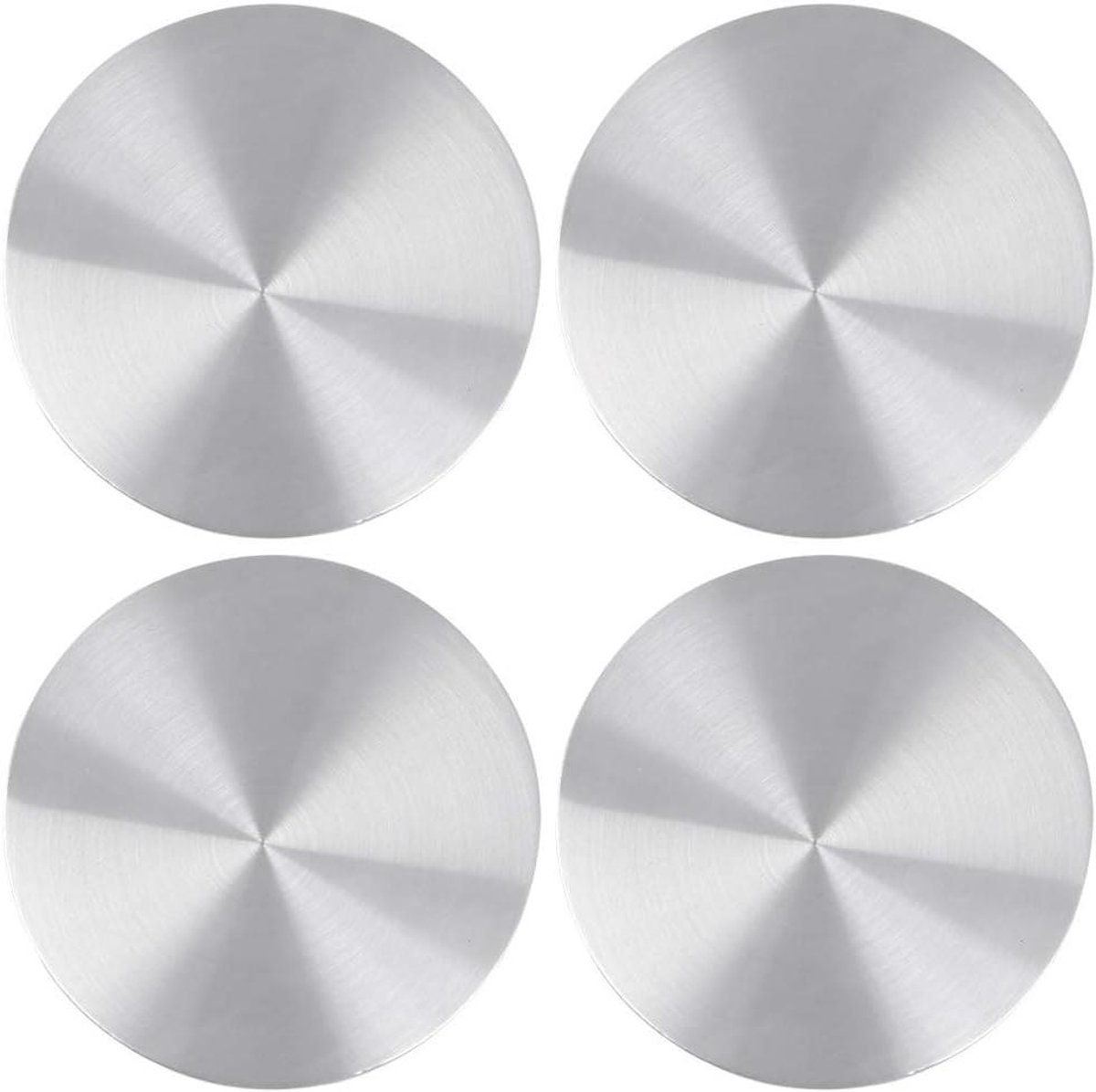 Allecta - Set van 4 zilverkleurige wieldoppen embleem badge stickers 60 mm - Auto accessoires - Decoratie