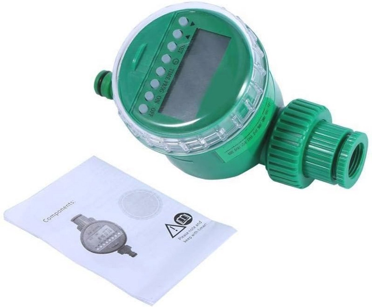 GOTOTOP Automatische bewateringsprogrammeur, elektrische timer, sproeier, tuinbediening, mechanische tap, smart sprinkler controller, automatische timer voor tuinplanten, Groen