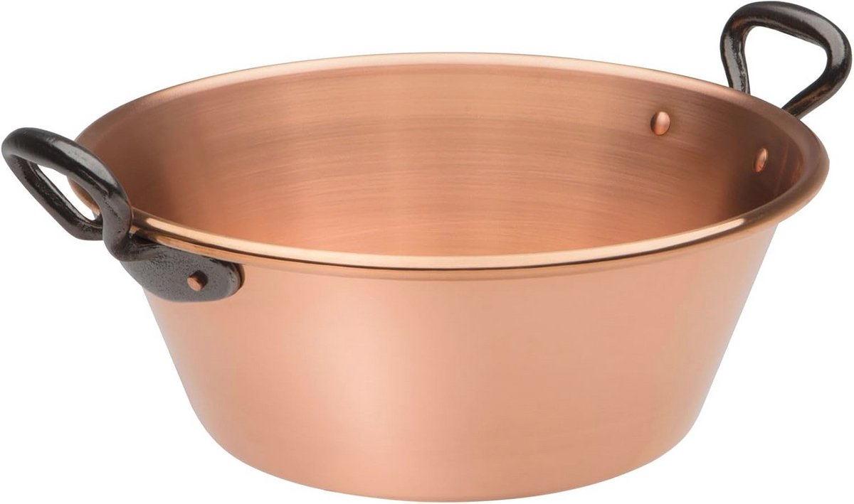 Groot 26 cm Jam Pan met Gladde Oppervlakte en Ijzeren Handgrepen