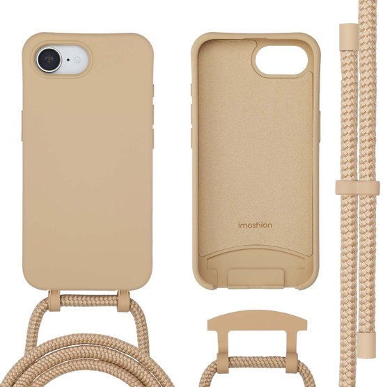 imoshion Hoesje - Geschikt voor iPhone 17e / 16e - Color Backcover met afneembaar koord geschikt voor MagSafe - Nude