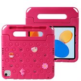 imoshion Tablet Hoes Kinderen- Geschikt voor iPad 11 (2025) A16 11 inch / iPad 10e generatie (2022) 10.9 inch - Kidsproof Kinder Hoes met dolls - Roze