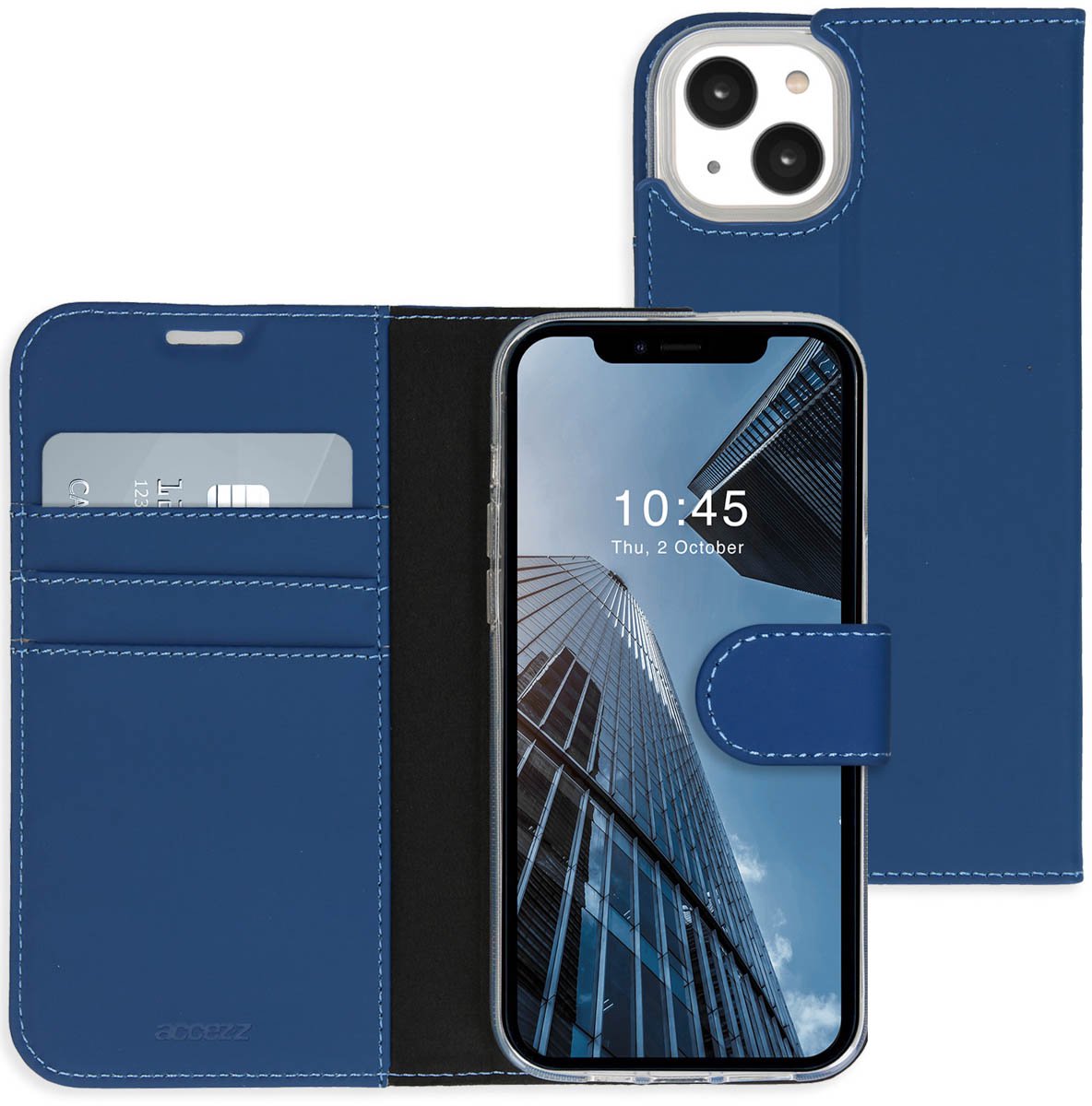 Accezz Wallet Softcase Booktype iPhone 14 Plus hoesje - Donkerblauw