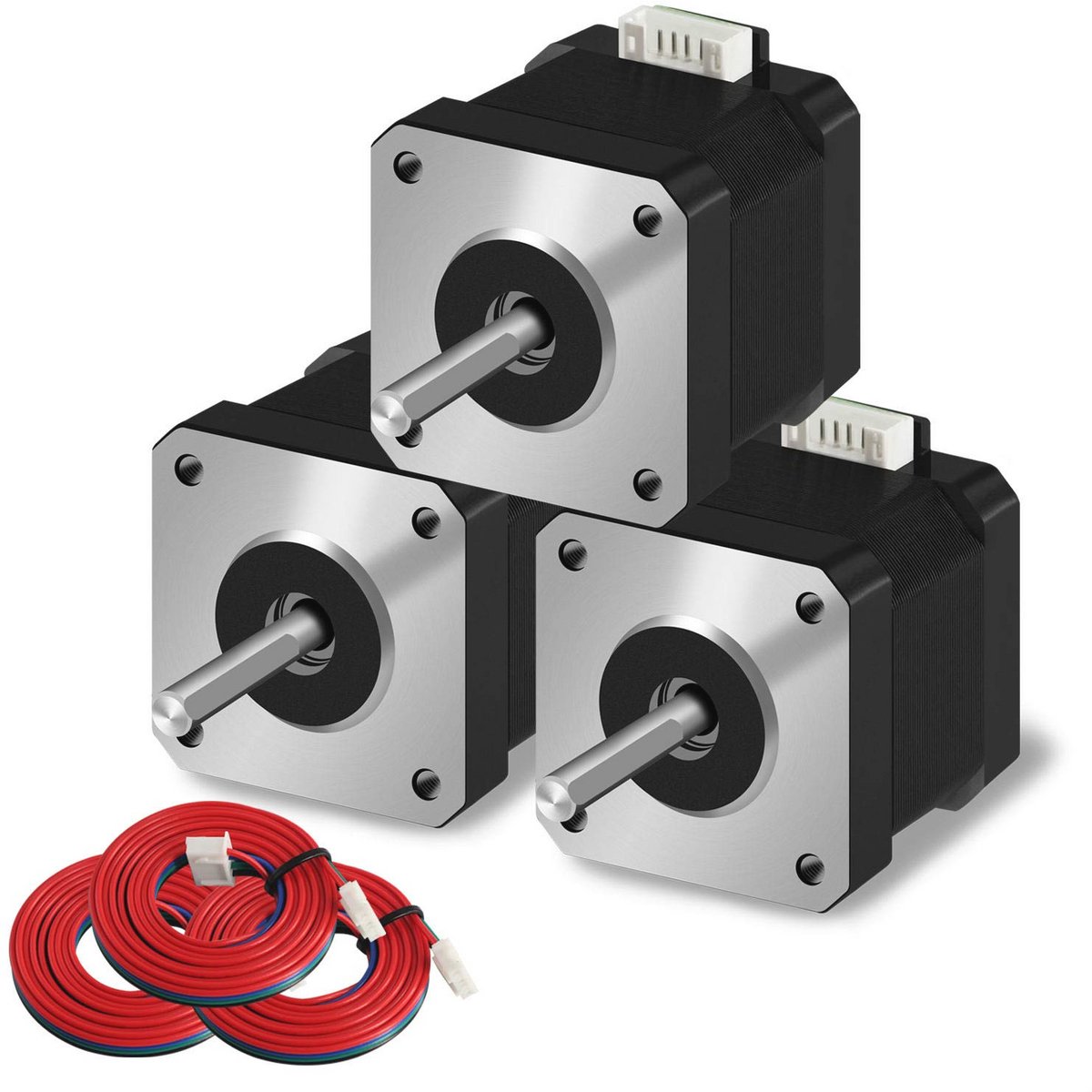 Stepper Motor Set 17, 1.5A, 2 Fasen, 4 Draden voor 3D Printers en CNC Machines