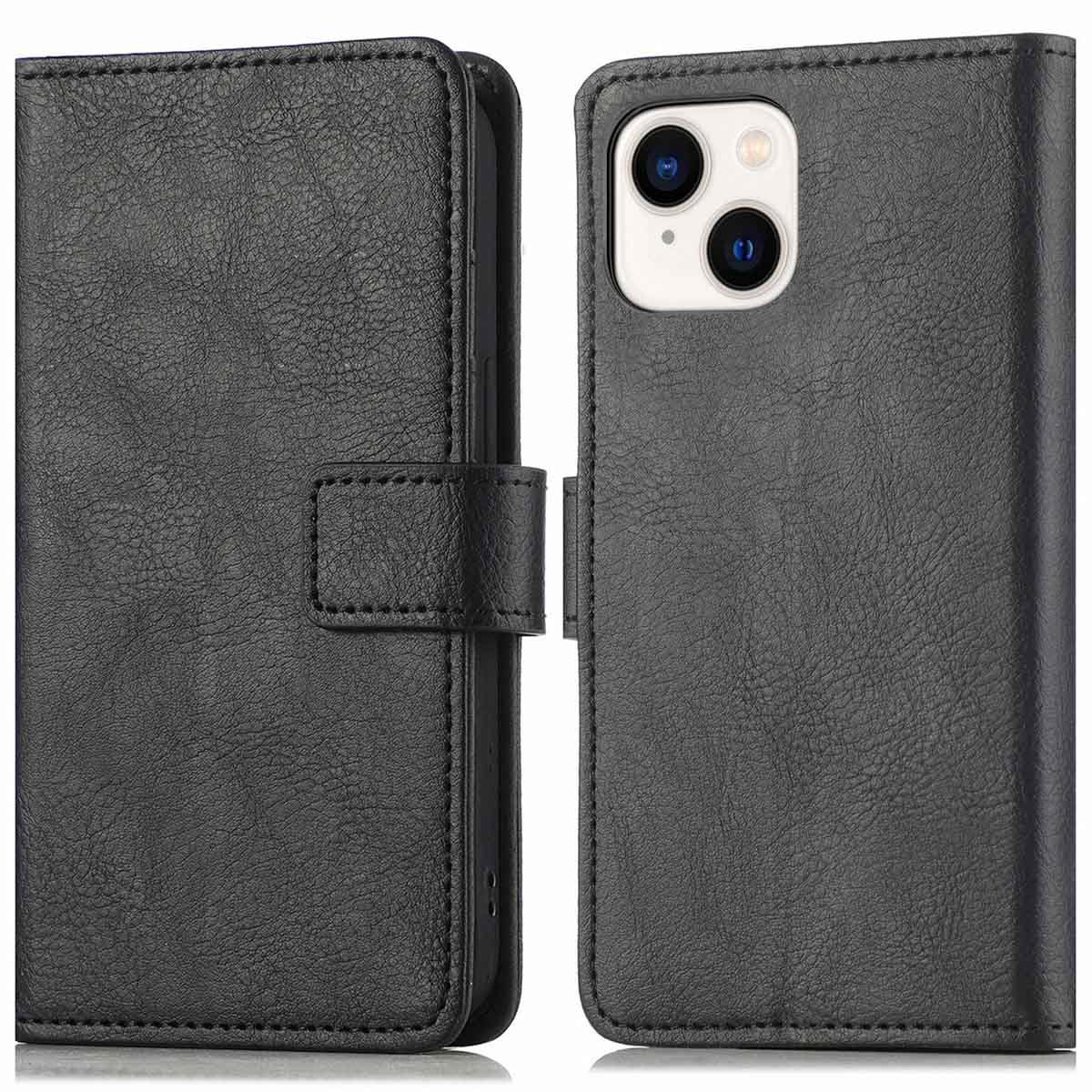 imoshion Hoesje - Geschikt voor Apple iPhone 15 - Luxe Bookcase - Zwart