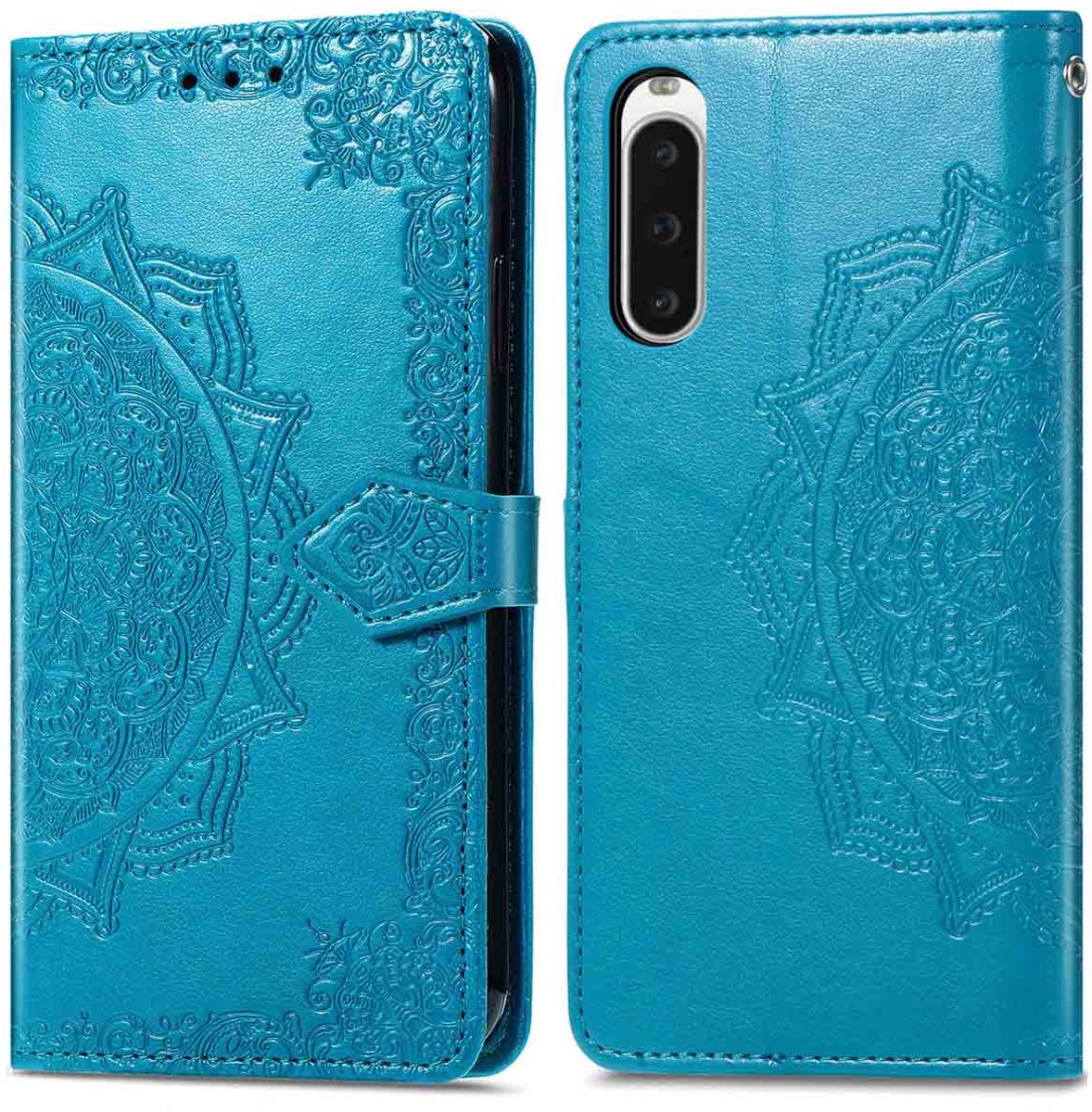 imoshion Hoesje - Geschikt voor Sony Xperia 10 V - Mandala Bookcase - Turquoise