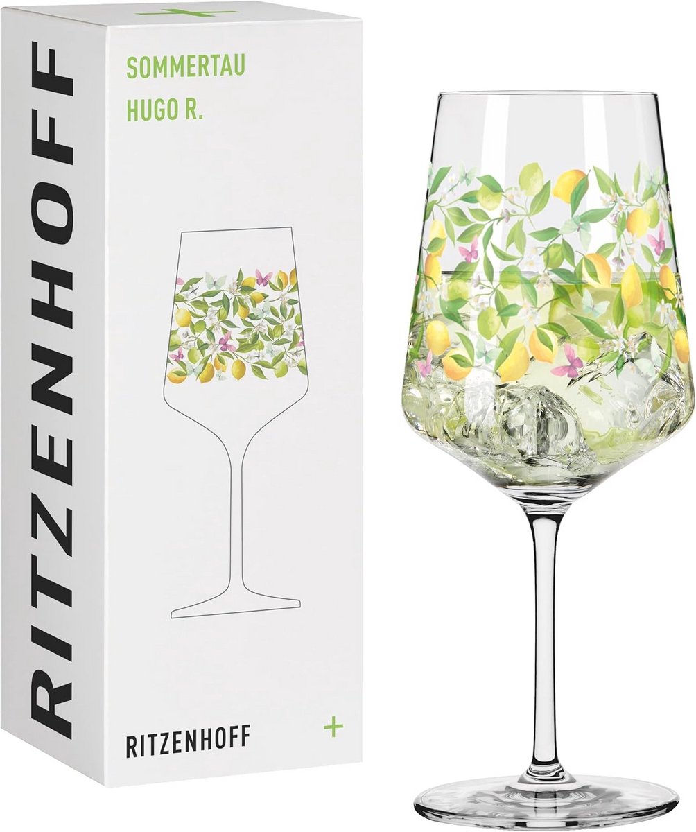 Aperitiefglas met Citroenen - 500 ml - Elegante Zomerse Motieven - Vaatwasmachinebestendig