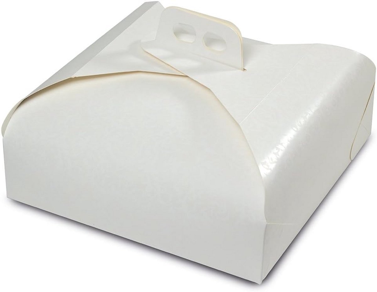 Witte Taartdoos 33x33 cm - Wegwerp Taartverpakking van Bakpapier