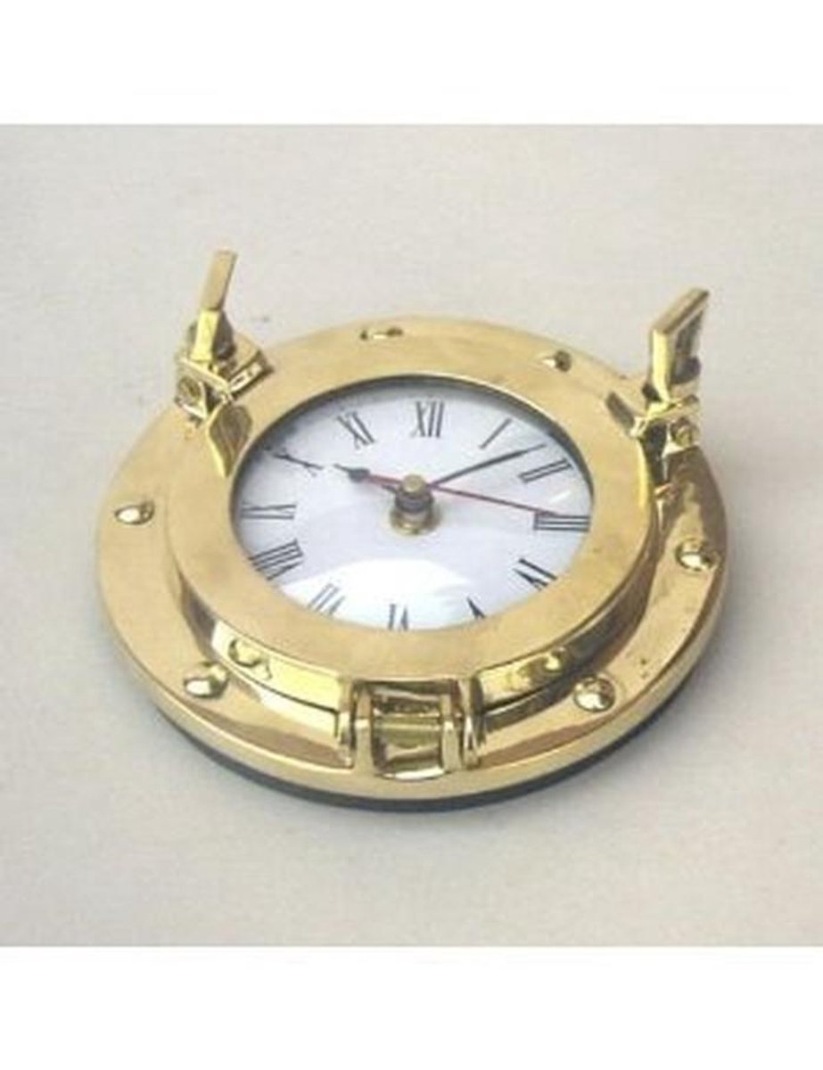 Handgemaakte Messing Porthole Klok - Unieke Interieur Decoratie