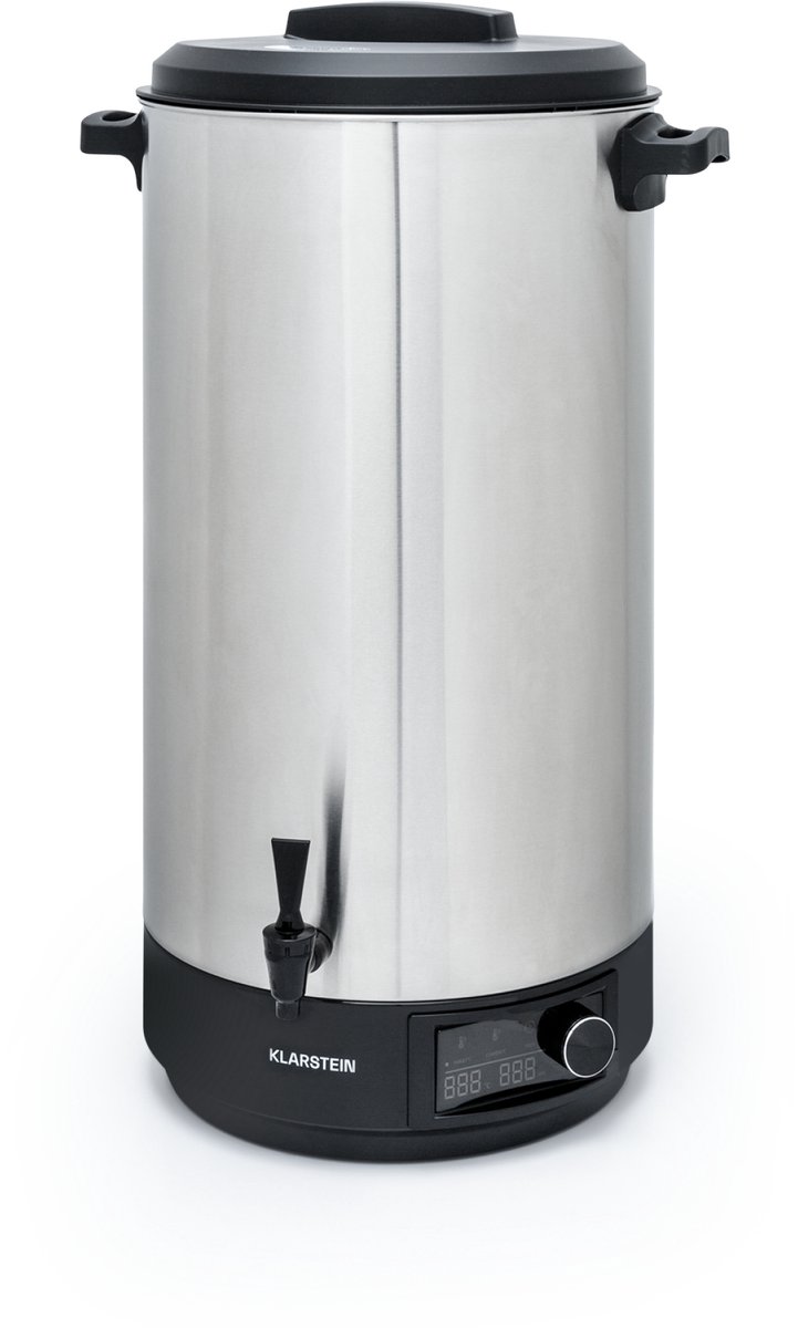 Klarstein Inmaakautomaat Inmaakmachine met kraan - Heetwaterdispenser - 60 L - glühweinketel - Met kraan - 2500 W - elektrisch - Roestvrij staal - 30-100°C - voor Inmaak voor glühwein - RVS - glas Touch - Weckautomaat - Inmaakketel