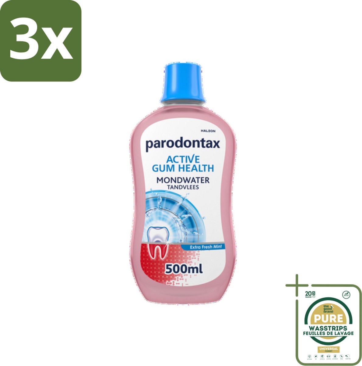 Parodontax - Mondwater - Extra Fresh Mint - 500ml x 3