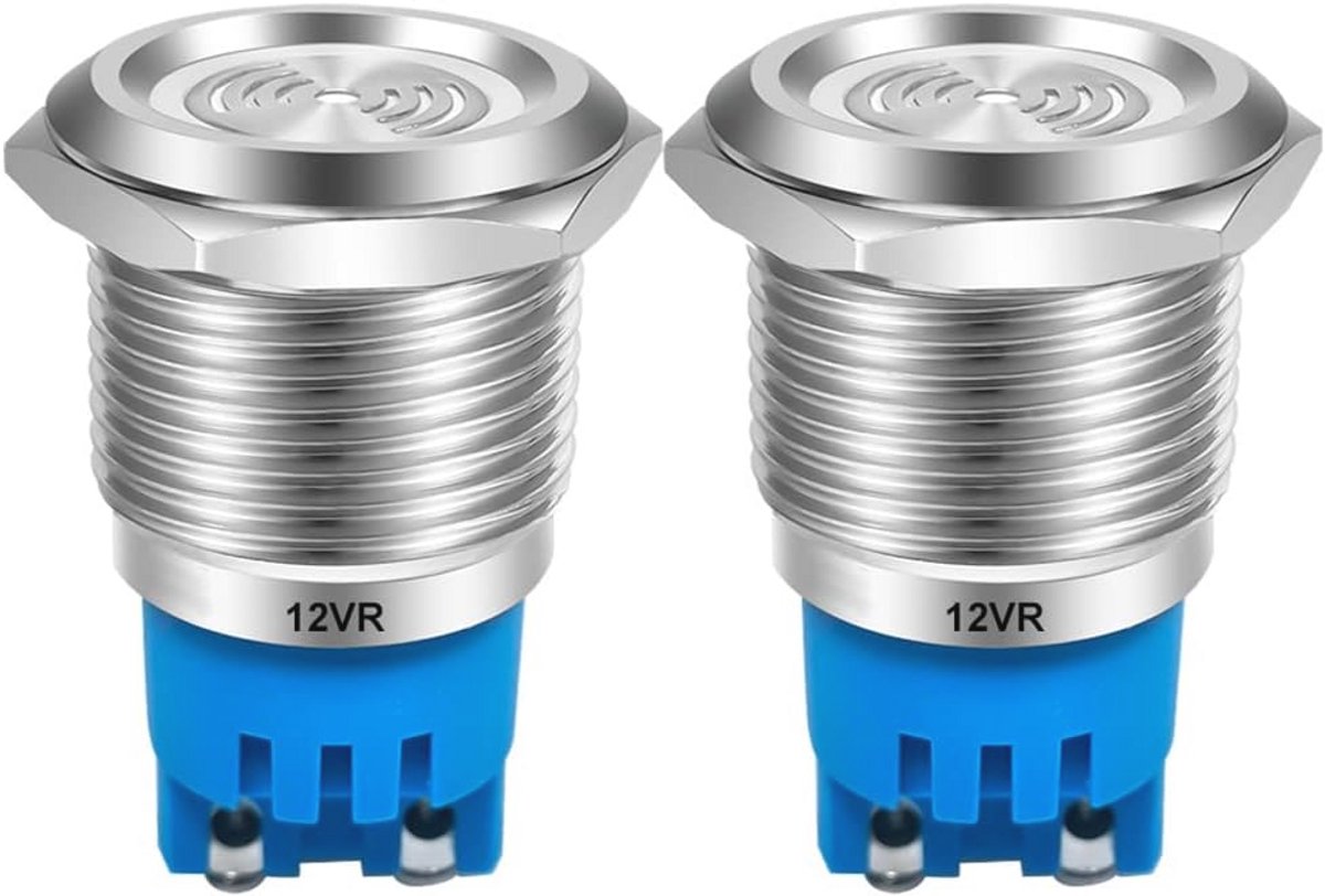 Zoemer Alarmer met Flitslamp 90dB voor Elektrisch Bedieningspaneel - 12V 19mm Roestvrijstalen Indicator
