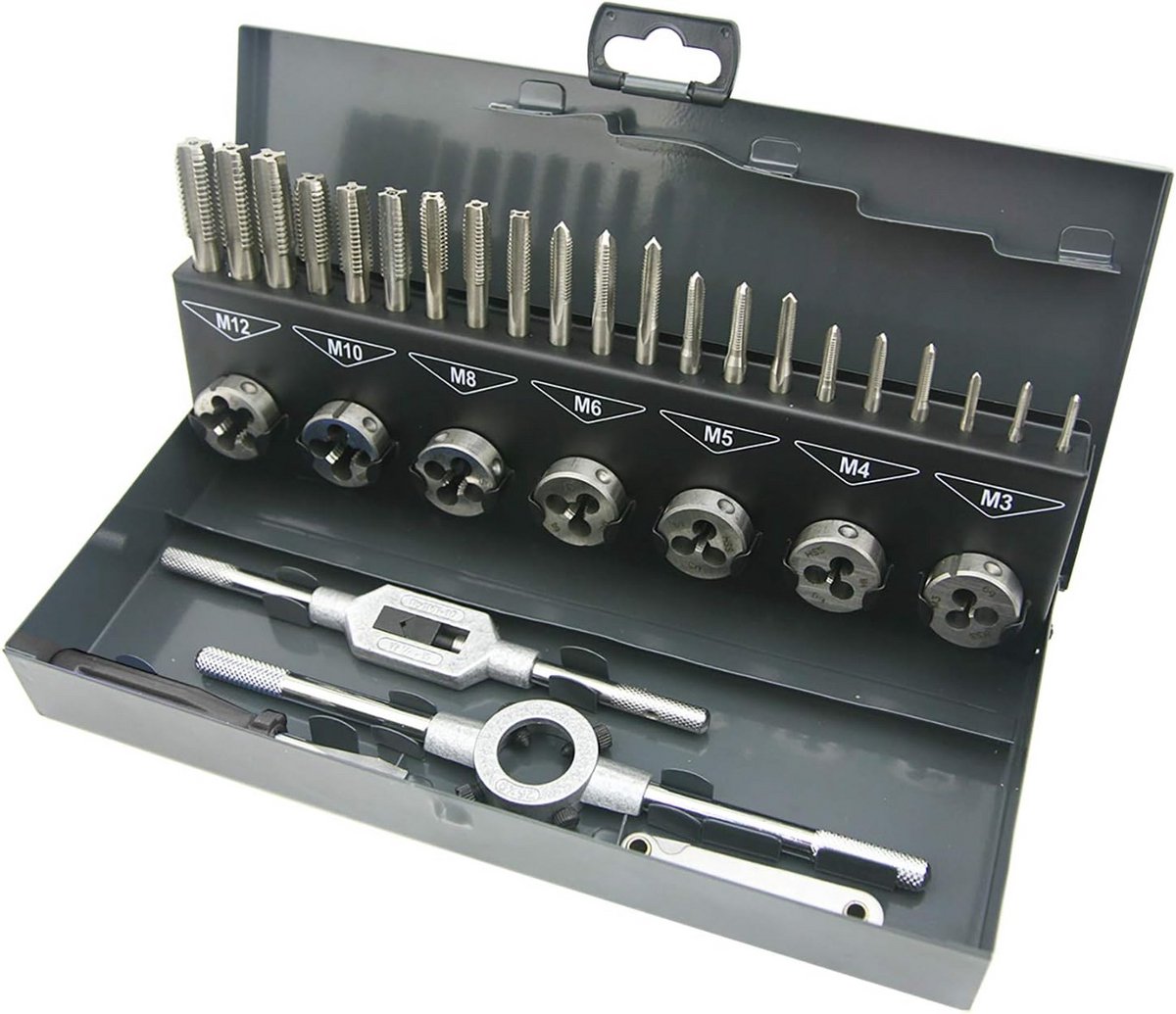 32 Delige DIN352 HSS Tappen en Dies Set - Draadsnijgereedschap M3-M12