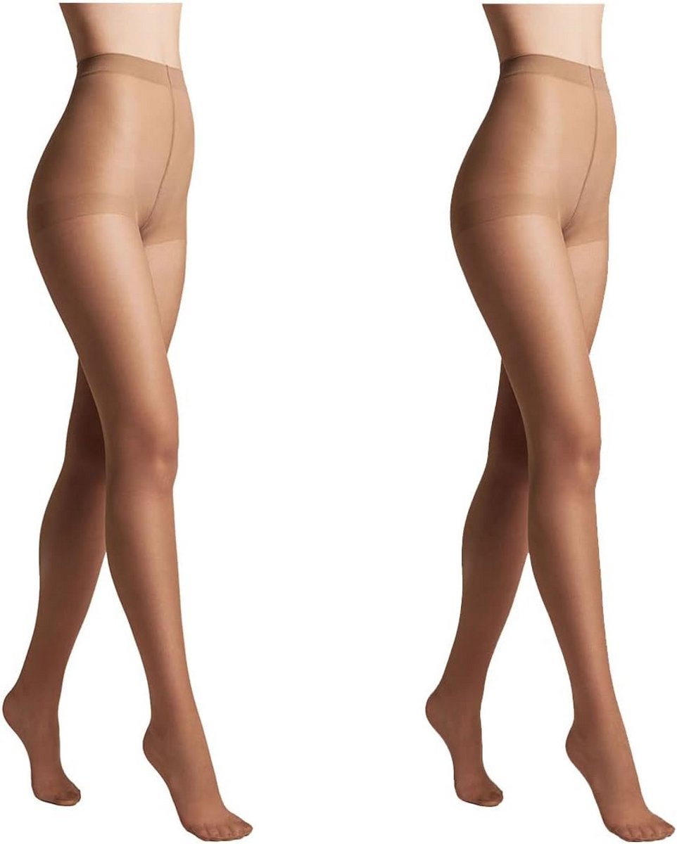 Set van 2 Dunne Semi-Matte Panty's voor Dames - Comfortabele Pasvorm