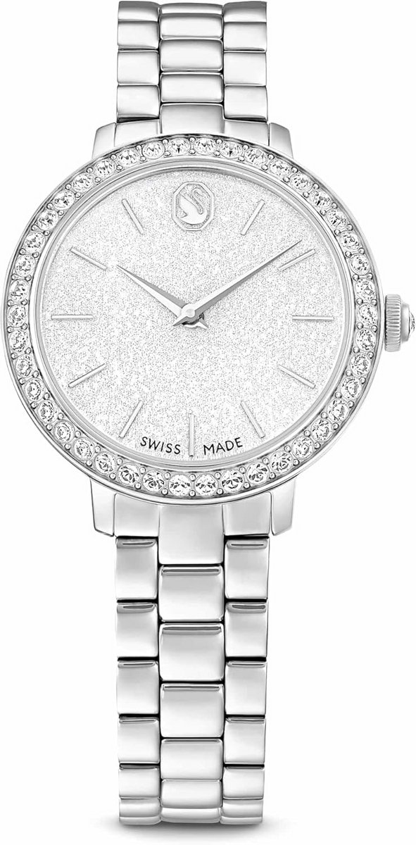 Dameshorloge met Kristallen Horlogeband en Pavé Zetting - Elegante Sieradenhorloges