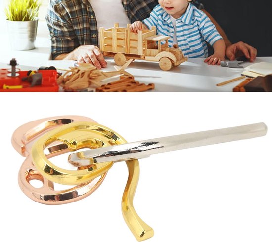 Joyeee Puzzelspel, metalen puzzelset, tovertrucje, speelgoed, denktaak, IQ-geesttest, educatief speelgoed voor party, cadeautje voor volwassenen en kinderen, uitdaging, gemiddelde moeilijkheid, 15